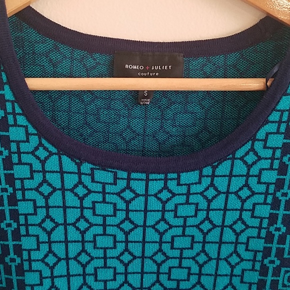 Knit Sweater Tunic Dress Size Small Short Sleeve - Picture 3 of 7